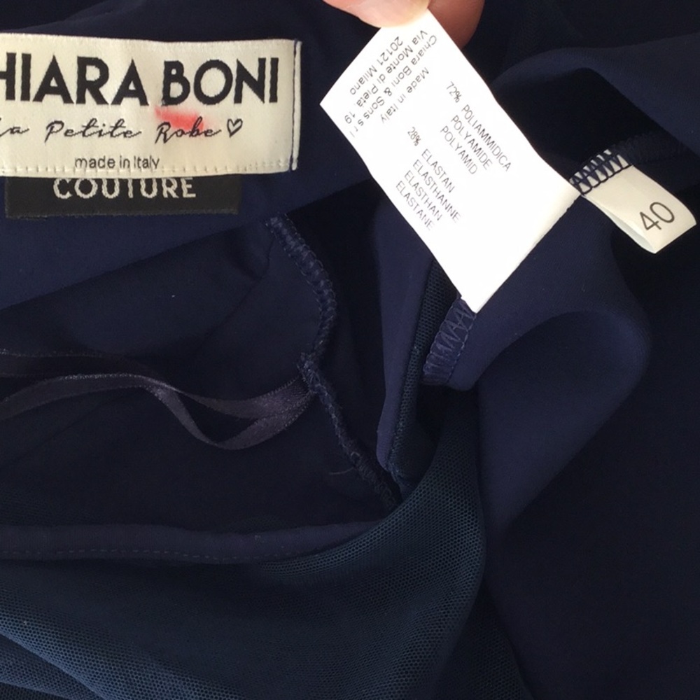 Chiara Boni Mesh Boat-Neck Long-Sleeve Gown - Picture 8 of 8